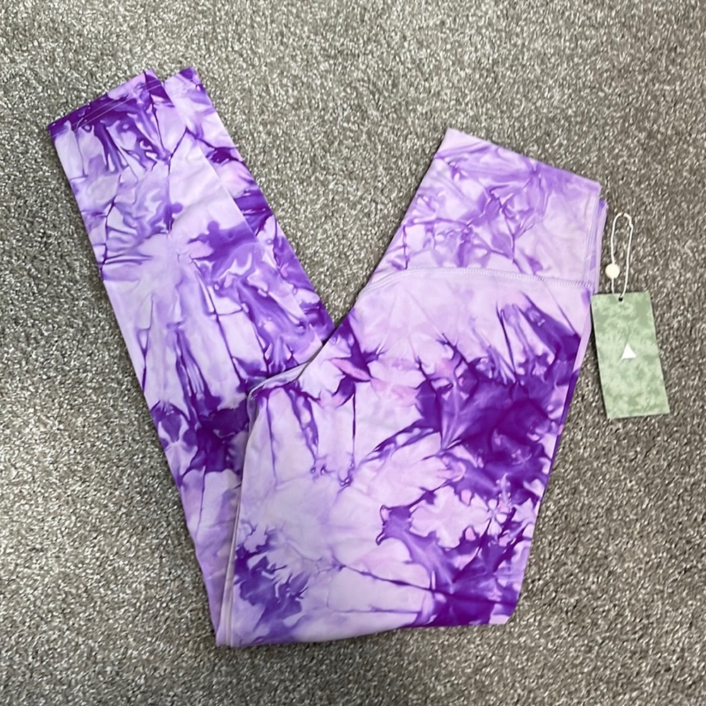 Purple Tie-Dye Vitality Leggings